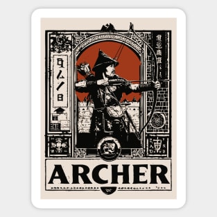 Medieval Archer Poster - Vintage Warrior and Archery Artwork Sticker